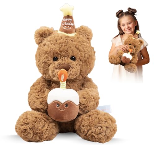 lioewhu Teddy Plüschtier, 30cm Teddy mit Kuchen und Hat, Niedliche Kuscheltier Plüschbär, Spielzeugbär, Plüschtier Bär, weicher Stoffbär, für Mädchen, Jungen, Party Weihnachten Geburtstag Geschenke lioewhu Teddy Plüschtier, 30cm Teddy mit Kuchen und Hat, Niedliche Kuscheltier Plüschbär, Spielzeugbär, Plüschtier Bär, weicher Stoffbär, für Mädchen, Jungen, Party Weihnachten Geburtstag Geschenke von lioewhu