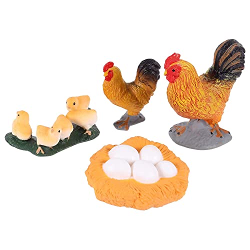 liovitor 1 Set / 4 StüCk Bauernhof Tiere Figuren Lebens Zyklus Von Huhn Figur Kit Schul Projekt Kinder Kognitives Spielzeug von liovitor