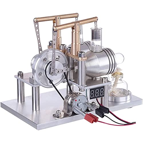 liovitor Doppel Zylinder Stirling Motor Motor Modell mit Spannungs Anzeige Meter Lehrwerkzeug für Wissenschaftliche Experimente von liovitor