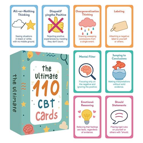 lisutupode Achtsamkeits Affirmationskarten | 110 Karten Emotionsmanagement Karten | Umfassendes Werkzeug Psychische Gesundheit Für Erwachsene Kinder Eltern Therapeuten Pädagogen Berater | Persönliche von lisutupode