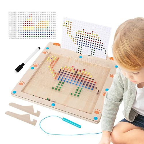 lisutupode Baby Maltafel | 2-in-1 Magnet Malbrett Mit Stift | Holz Zeichenbrett Lernspielzeug Ab 3 Jahre Pädagogisches Spielzeug Für Mädchen Reisegeburtstag Kindergarten Unterricht Vorschule von lisutupode