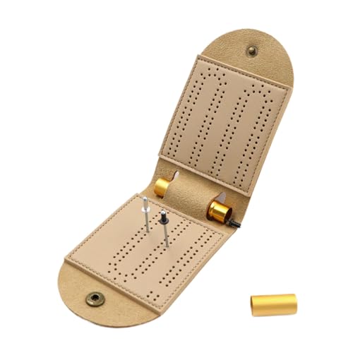 lisutupode Cribbage Boards, Reise Cribbage - Cribbage Pegs Board mit 1 Speicherplatz - Faltbares, tragbares Spiel für Picknicks, Familienversammlungen, Partys von lisutupode