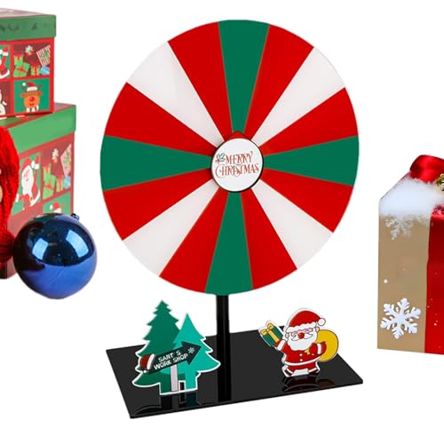 lisutupode Weihnachts Gewinnrad | Tischspiel Drehrad Mit Abwischbarer Oberfläche - Abwischbares Weihnachtstischspiel Für Karneval Haushalt Bildung Messen Feiern Klassenzimmer von lisutupode