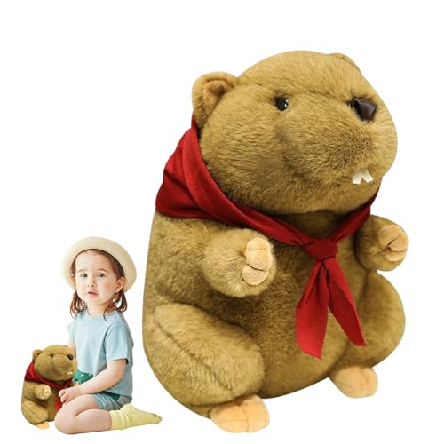lisutupode Woodchuck Plüschspielzeug, Waldmodell -Stofftier | 9,84 Zoll kuschelige Waldmarke Animal Doll - Kindergärtenpuppe Home Dekoration, Schlafsensorisches Kuscheln mit Schal zum Geburtstag lisutupode Woodchuck Plüschspielzeug, Waldmodell -Stofftier | 9,84 Zoll kuschelige Waldmarke Animal Doll - Kindergärtenpuppe Home Dekoration, Schlafsensorisches Kuscheln mit Schal zum Geburtstag von lisutupode