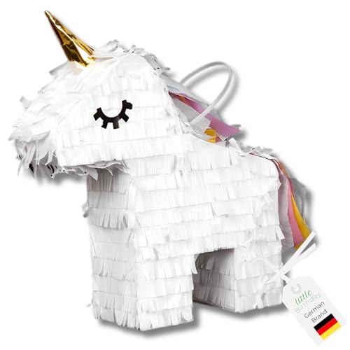 LITTLE BIRTHDAY | Einhorn Pinata | Piñata Geburtstag Mädchen und Junge | 39x43x10cm | Süssigkeiten Kindergeburtstag | Pinata ohne Füllung | Einhorn Geburtstag für die Motto Party von little Birthday