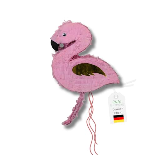 LITTLE BIRTHDAY | Flamingo Pinata | Piñata Geburtstag Mädchen und Junge | 34x30x7,5cm | Süssigkeiten Kindergeburtstag | Pinata ohne Füllung | Flamingo Geburtstag für die Motto Party von little Birthday