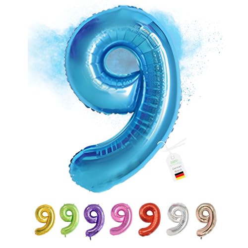 LITTLE BIRTHDAY | Zahlen Luftballon | Folienballon | Helium Gas Balloon Ballon | 101 cm | 0 1 2 3 4 5 6 7 8 9 in vielen Farben | Geburtstag | Kindergeburtstag | Deko | blau 9 LITTLE BIRTHDAY | Zahlen Luftballon | Folienballon | Helium Gas Balloon Ballon | 101 cm | 0 1 2 3 4 5 6 7 8 9 in vielen Farben | Geburtstag | Kindergeburtstag | Deko | blau 9 von little Birthday