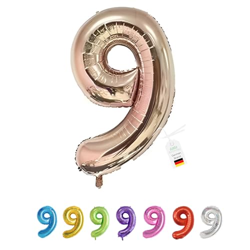 LITTLE BIRTHDAY | Zahlen Luftballon | Folienballon | Helium Gas Balloon Ballon | 101 cm | 0 1 2 3 4 5 6 7 8 9 in vielen Farben | Geburtstag | Kindergeburtstag | Deko | rose gold 9 LITTLE BIRTHDAY | Zahlen Luftballon | Folienballon | Helium Gas Balloon Ballon | 101 cm | 0 1 2 3 4 5 6 7 8 9 in vielen Farben | Geburtstag | Kindergeburtstag | Deko | rose gold 9 von little Birthday