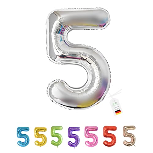 LITTLE BIRTHDAY | Zahlen Luftballon | Folienballon | Helium Gas Balloon Ballon | 101 cm | 0 1 2 3 4 5 6 7 8 9 in vielen Farben | Geburtstag | Kindergeburtstag | Deko | silber 5 LITTLE BIRTHDAY | Zahlen Luftballon | Folienballon | Helium Gas Balloon Ballon | 101 cm | 0 1 2 3 4 5 6 7 8 9 in vielen Farben | Geburtstag | Kindergeburtstag | Deko | silber 5 von little Birthday
