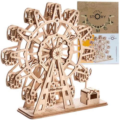 Little Story Holz Puzzle pädagogisch Modell 3D Set Do Self Für Kinder Erwachsene Geschenk… (Riesenrad) von little story