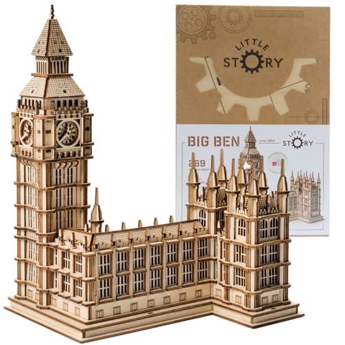 Little Story Holz Puzzle pädagogisch Modell 3D Set Do Self Für Kinder Erwachsene Geschenk… (Big Ben) von little story