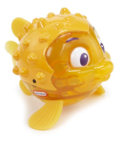 Little Tikes 173844GR Sparkle Bay Funkelfisch Kugelfisch Wasserspielzeug mit Leucht- und Schwimmfunktion, Badewannenspielzeug für Kinder ab 3 Jahren, gelb von little tikes