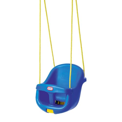 Little Tikes Kleinkindschaukel mit hoher Rückenlehne - Mit verstellbarem Sicherheitsgurt und verriegelbarer T-Bar, Blue von little tikes
