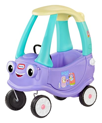 Little Tikes Bluey Grannies Auto Coupe mit 2 Zubehörteilen Bluey Fuß-zu-Boden Rutscher für Jungen und Mädchen im Alter von 1,5-5 Jahren von little tikes