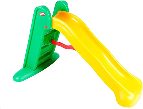 Little Tikes Easy Store Große Rutsche - Spielset für Drinnen und Draußen - Langlebig, Stabil, Kindersicher - Zusammenklappbar fürEeinfaches Reisen und Aufbewahren - orange und grün von little tikes