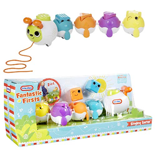 Little Tikes Fantastic First Singing Sorter - 2-in-1-Formensortierspiel und Zieh-Spielzeug - 5 niedliche Gesichter -2 AA-Batterien erforderlich, nicht im Lieferumfang- geeignet für Kinder ab 6 Monaten von little tikes