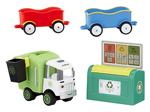 Little Tikes Let's Go Cozy Coupe Müllwagen Spielset mit Schiebe- und Spielfahrzeug für Boden- oder Tischautospaß - für Kleinkinder, Jungen, Mädchen ab 3 Jahren von little tikes