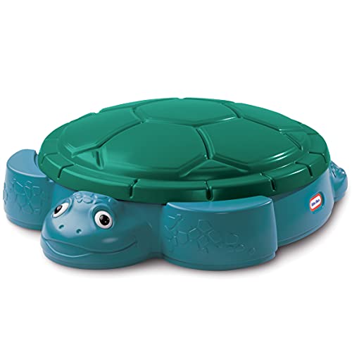 Little Tikes Schildkröte Sandkasten für den Garten. Sicheres & tragbares Sommerspielzeug, Planschbecken und Aufbewahrungsbox. Fördert Kreatives Spielen. Gartenspielzeug für Kinder ab 12 Monaten von little tikes