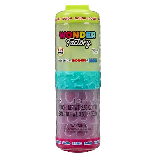 Little Tikes Wonder Factory Dough/Sand Mix Up 2er-Pack Limettengrün Dough + Pink Sand von little tikes