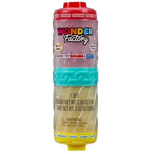 Little Tikes Wonder Factory Dough/Sand Mix Up 2er-Pack - Rot Dough + Gelber Sand von little tikes