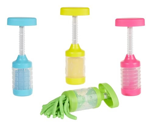 Wonder Factory Never Dry Knetpresse - Enthält 1 Presse mit 74 ml Knete, bunte Modelliermasse - Farbe nicht frei wählbar -, trocknet nicht aus, glutenfrei und riecht gut, kreatives Spielzeug für Kinder von Wonder Factory