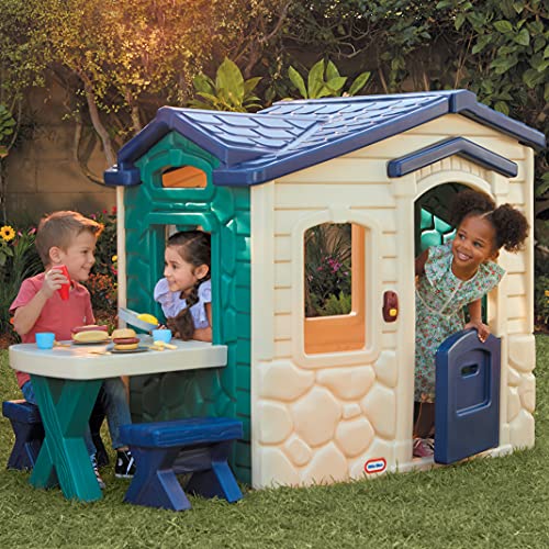 little tikes 174117E3 Gartenspielhaus-Gartenspielset-20 Zubehörteile, Türklingel mit Soundeffekten-Fördert fantasievolles & aktives Spielen-ab 18 Monaten bis 5 Jahre-Jungle von little tikes