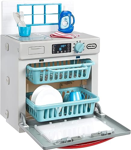 Little Tikes First Dishwasher - Realistischer Geschirrspüler für Kinder - Interaktives Spielzeug mit 14 Küchenutensilien für Kinder ab 2 Jahren, Small von little tikes