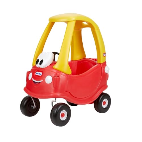 little tikes 612060E5 Cozy Coupe Car-Kids Ride-On Rutschfahrzeug, Mini Schiebe-Auto mit echter Hupe, Zündschalter und Benzinklappe. Ab 18 Monaten, Red von little tikes