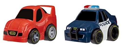 little tikes My First Cars Crazy Fast Cars - HIGH-Speed Pursuit 2er-Pack - Polizei-Aufziehautos - 15 m Reichweite - Realistisches Design - Fördert die Fantasie - Für Kinder ab 2 Jahren von little tikes