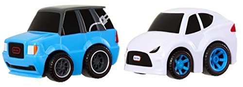 Little Tikes My First Cars Crazy Fast Cars - Electro Riders – Dine Dashers, Foodtruck Aufziehautos – 9 cm große Spielautos mit 15m Reichweite – für Kinder ab 3 Jahren - 2er-Pack von little tikes