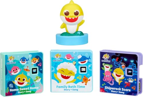 little tikes Baby Shark Family Collection for Story Dream Machine - 3 Stories & 1 Character, Storytime Books with Audio Play Character, for Boys and Girls Ages 3+ von little tikes