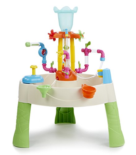little tikes Fountain Factory Wassertisch, Outdoor-Spielzeug, sicher, tragbar, optimales sensorisches Spielzeug für den Garten, Entwicklung der Kreativität, ab 24 Monaten von little tikes