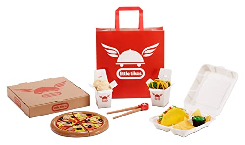 little tikes Lieferservice Set - Spielzeug für Rollenspiel mit über 200 Accessoires wie Tacos, Pizza, Nudeln und mehr - Fördert die Fantasie und Kreativität - für Kinder ab 3 Jahren von little tikes