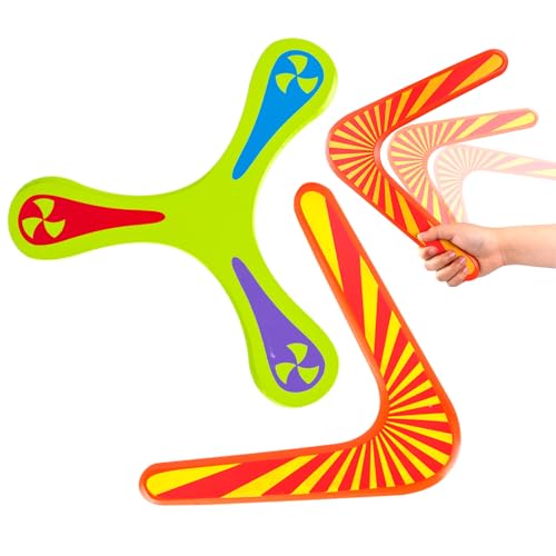 liuer 2PCS Bumerang für Kinder,Zurückkehrende Boomerang,Rückkehr Boomerang-Sportspielzeug,Schnell Fangen Bumerang Rückkehr Bumerang Flugspielzeug für Kinder Flying Boomerang Geschwindigkeit von liuer