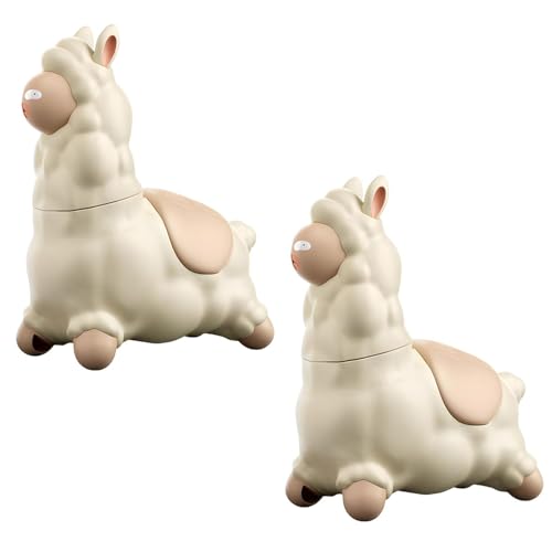 Spuckendes Lama-Wasserspielzeug, Druck-Wassersprinkler mit 45°-Kopfdrehmechanismus, auslaufsicheres Alpaka-Poolspielzeug für Kinder im Freien (2 PCS) von ljhjdkxf