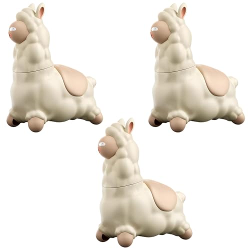 Spuckendes Lama-Wasserspielzeug, Druck-Wassersprinkler mit 45°-Kopfdrehmechanismus, auslaufsicheres Alpaka-Poolspielzeug für Kinder im Freien (3 PCS) von ljhjdkxf