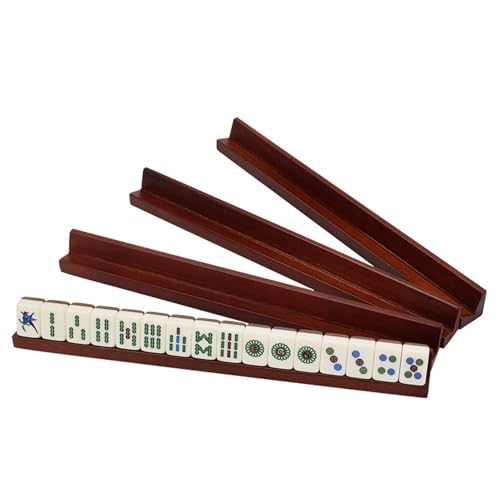 lmoikesz Natürliche 4er Racks Amerikanisches Mahjong Set Ständer Zubehör für Mahjong Racks 4er Schieber Holz Upgrade 4 von lmoikesz
