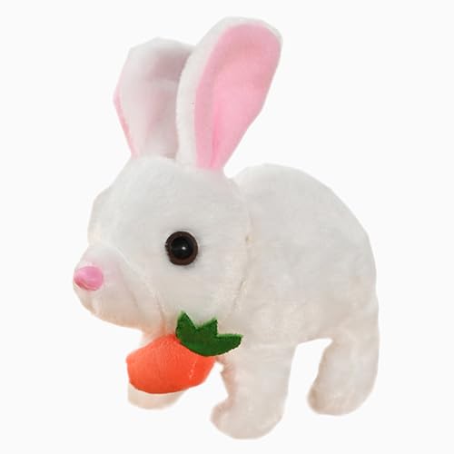 lmoikesz Springen und Hüpfen wie EIN echtes Kaninchenspielzeug für Kinder, Plüsch Shake Ohren, Simulationskaninchen Plüsch Elektrokaninchen Haustierspielzeug, Typ+1 von lmoikesz