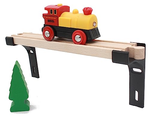 Locorico - 4 Wandhalterungen für Zug aus Holz Locorico - 4 Wandhalterungen für Zug aus Holz von locorico