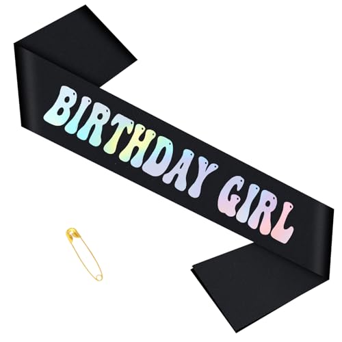 Birthday Girl, Schärpe Bedrucken, Geburtstag Schärpe Birthday Girl Sash Geburtstagsschärpe Damen Geburtstagszubehör Geburtstagskönigin Schärpes Geburtstag Mädchen von loghohu