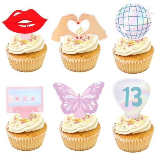 Cupcake-Topper, Musik-Cupcake-Topper, beliebte Sänger-Cupcake-Topper, Konzertparty, Kuchendekoration, Musik-Sänger, Cupcake-Pick, Brautjungfer, Cupcake-Zubehör, Brithday-Kuchendekorationen, 24 Stück Cupcake-Topper, Musik-Cupcake-Topper, beliebte Sänger-Cupcake-Topper, Konzertparty, Kuchendekoration, Musik-Sänger, Cupcake-Pick, Brautjungfer, Cupcake-Zubehör, Brithday-Kuchendekorationen, 24 Stück von loghohu