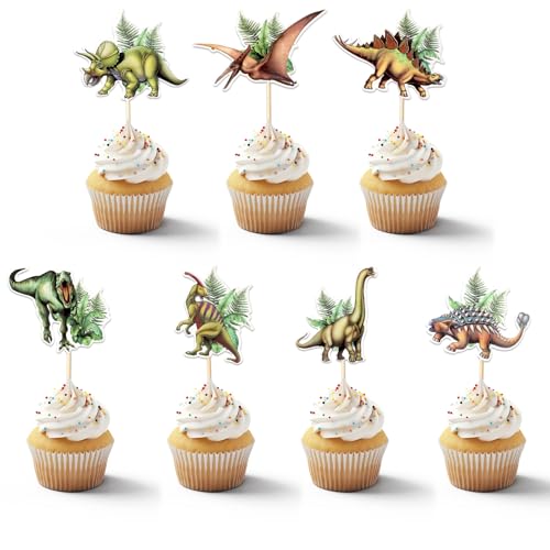 42 Stück Dino Tortendeko,Dino Kuchen Deko,Dinosaurier Cupcake Tortendekos,Dinosaurier Tortendeko Muffin Dekoration,Dinos Tiermotiv für Cupcake DIY Deko Baby Shower Jungen Kinder Geburtstag Party 42 Stück Dino Tortendeko,Dino Kuchen Deko,Dinosaurier Cupcake Tortendekos,Dinosaurier Tortendeko Muffin Dekoration,Dinos Tiermotiv für Cupcake DIY Deko Baby Shower Jungen Kinder Geburtstag Party von loghohu