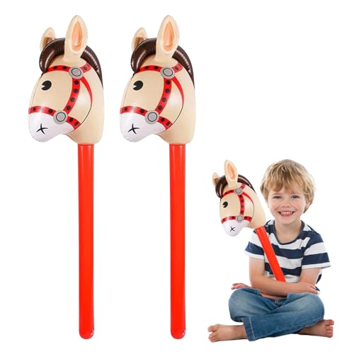 2 Stück Hobby Horse 100cm Aufblasbares Pferd Pferdekopf Steckenpferd Kinder Aufblasbare Pferdespielzeug Aufblasbarer Pony Stab Stockpferd für Kinder Hobby Horsing für Karneval Fancy Pferde-Motto Party 2 Stück Hobby Horse 100cm Aufblasbares Pferd Pferdekopf Steckenpferd Kinder Aufblasbare Pferdespielzeug Aufblasbarer Pony Stab Stockpferd für Kinder Hobby Horsing für Karneval Fancy Pferde-Motto Party von lokxmve