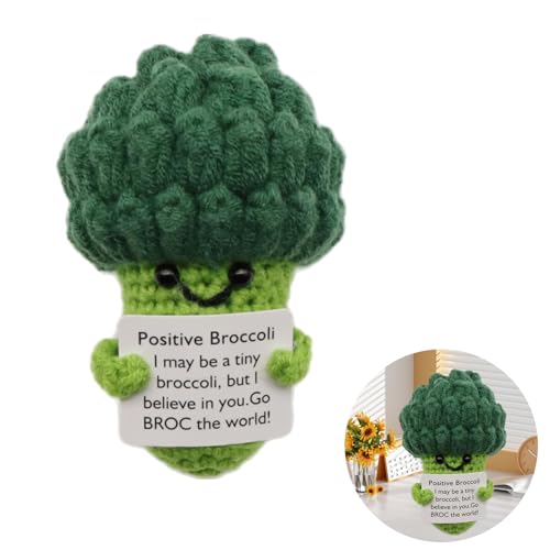 Lustige Positive Brokkoli Puppe Pocket Hug Häkel Brokkoli Süße Gestricktes Broccoli Spielzeug mit Ermutigungskarte Positive Geschenke Mutmacher Geschenk Motivationsgeschenke Geburtstagsgeschenk Lustige Positive Brokkoli Puppe Pocket Hug Häkel Brokkoli Süße Gestricktes Broccoli Spielzeug mit Ermutigungskarte Positive Geschenke Mutmacher Geschenk Motivationsgeschenke Geburtstagsgeschenk von lokxmve