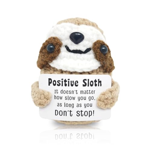 Niedliches positives Faultier, positive Geschenke, positive Häkelarbeit für Frauen, positive Bestätigung, Glücksgeschenke, emotionales Unterstützungsgeschenk, Taschenumarmungsgeschenk mit Niedliches positives Faultier, positive Geschenke, positive Häkelarbeit für Frauen, positive Bestätigung, Glücksgeschenke, emotionales Unterstützungsgeschenk, Taschenumarmungsgeschenk mit von lokxmve