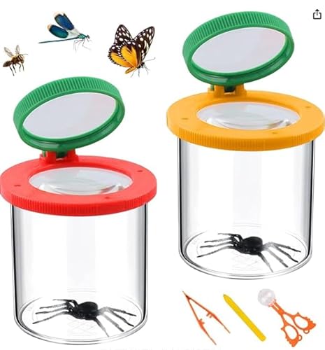 lomdung 2 Stück Becherlupe Set für Kinder, Insekten Viewer, Insektenbox, Insekten Viewer für 3-Fach und 6-Fach, Kleinkindspielzeug für Kinder Outdoor Wissenschaft Natur Erkundung lomdung 2 Stück Becherlupe Set für Kinder, Insekten Viewer, Insektenbox, Insekten Viewer für 3-Fach und 6-Fach, Kleinkindspielzeug für Kinder Outdoor Wissenschaft Natur Erkundung von lomdung