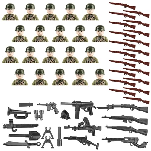 lomdung 20 Stück Soldatenfiguren mit 22 Stück Waffenzubehör, Mini Figures Military Kit, WW2 Armee Spielzeuge zum Figuren, Militärarmee Spiel fur Geschenke ab 6 Jahren Jungen or Erwachsene lomdung 20 Stück Soldatenfiguren mit 22 Stück Waffenzubehör, Mini Figures Military Kit, WW2 Armee Spielzeuge zum Figuren, Militärarmee Spiel fur Geschenke ab 6 Jahren Jungen or Erwachsene von lomdung