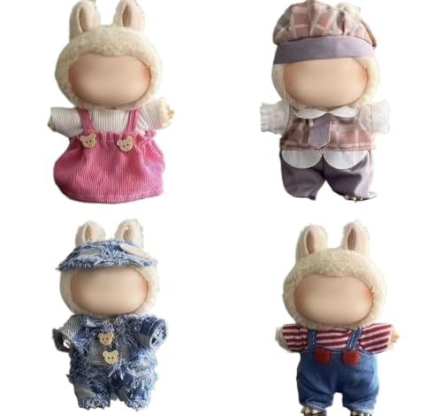 4-teiliges Kleidungsset für 17 cm große Puppe (Set 1) von longcanhui