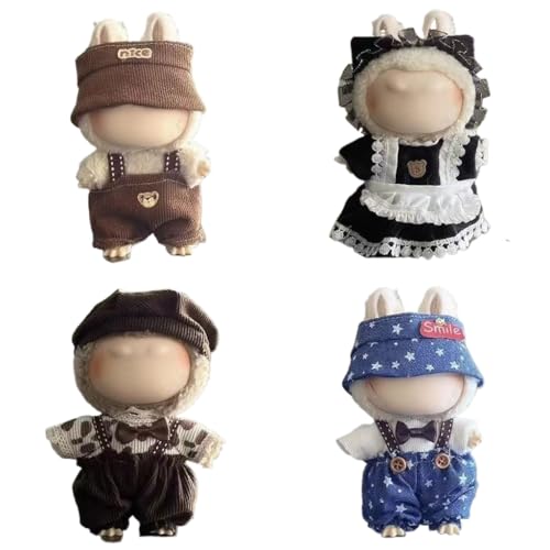 4-teiliges Kleidungsset für 17 cm große Puppe (Set 2) von longcanhui