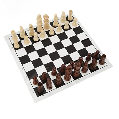 lonuo Schachbrettset, Weicher Boden Perfekt, um Anfängern Schachfiguren und Schachbretter zu Geben Glattere Oberfläche für Familienfeiern von lonuo